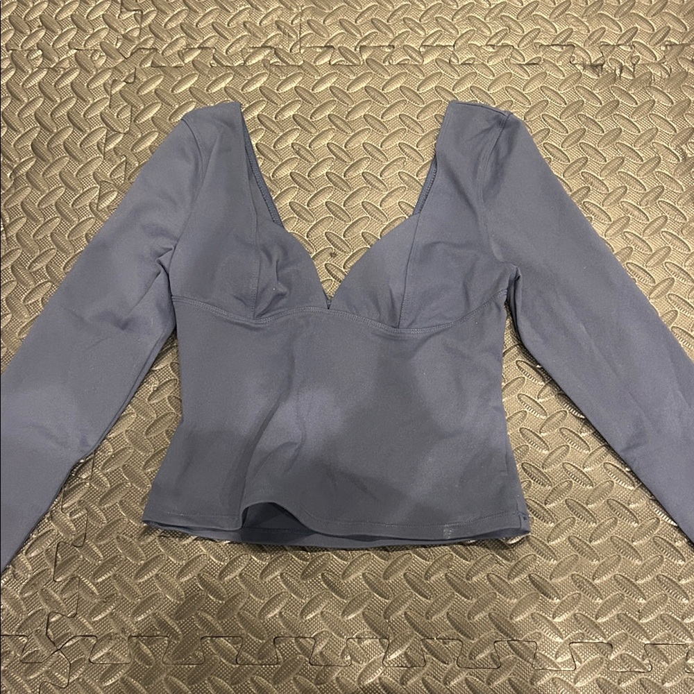 Free people navy long sleeve top